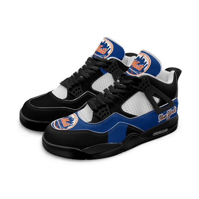 Men's New York Mets Running weapon Air Jordan 4 Shoes 003